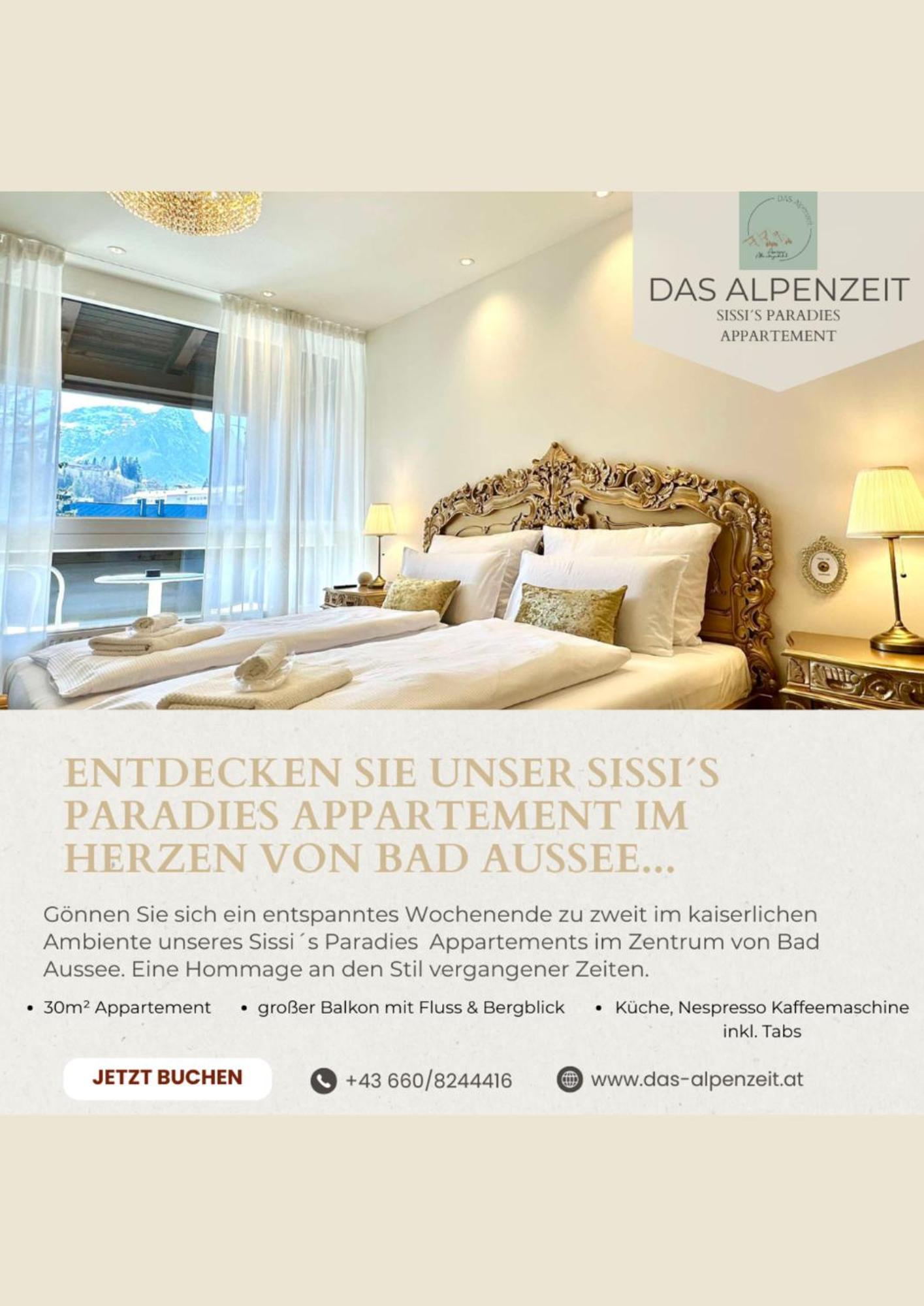 Das Alpenzeit Appartement Mit Just Private Terrasse (Adults Only) บาดเอาส์ซี ภายนอก รูปภาพ