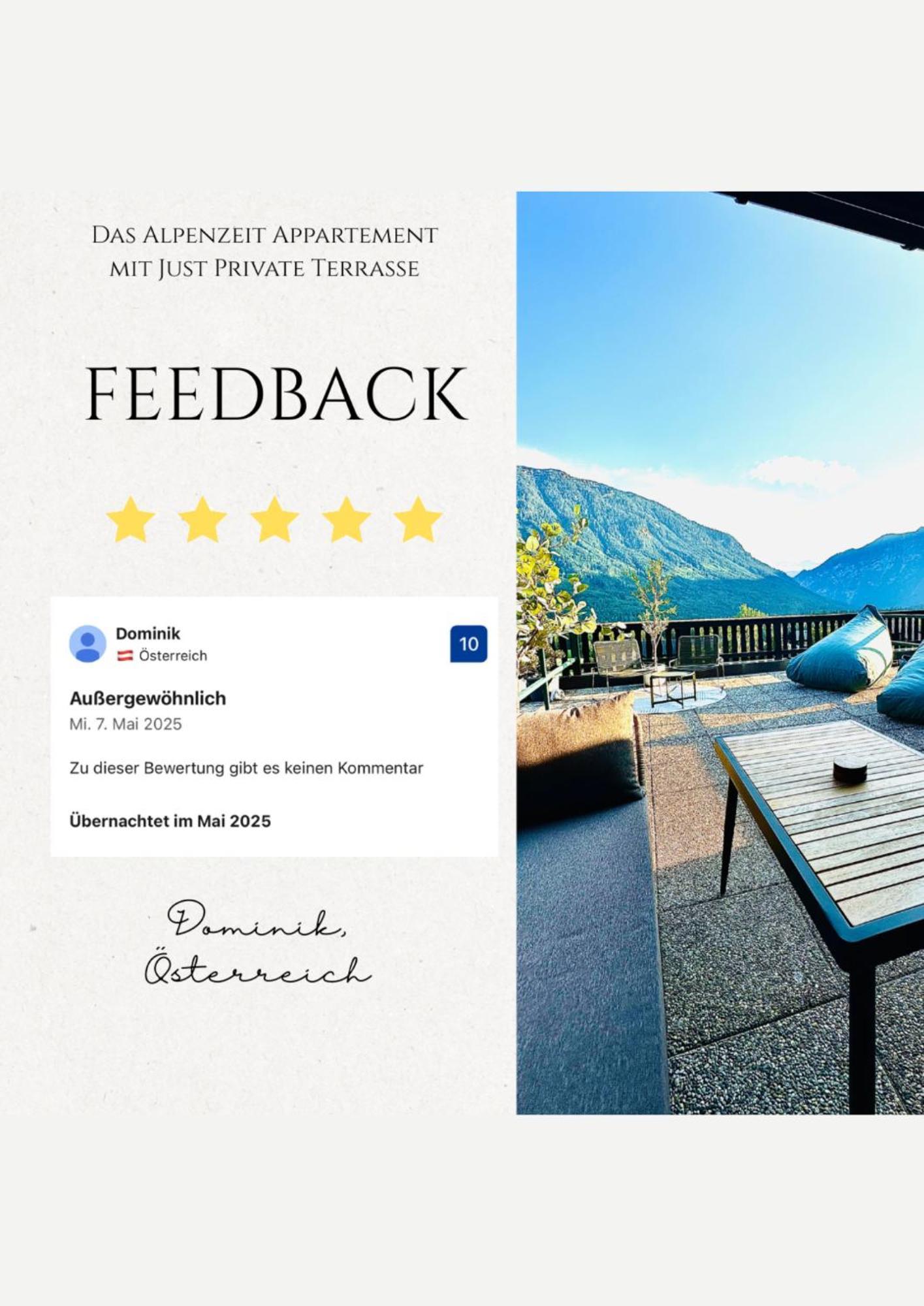 Das Alpenzeit Appartement Mit Just Private Terrasse (Adults Only) บาดเอาส์ซี ภายนอก รูปภาพ